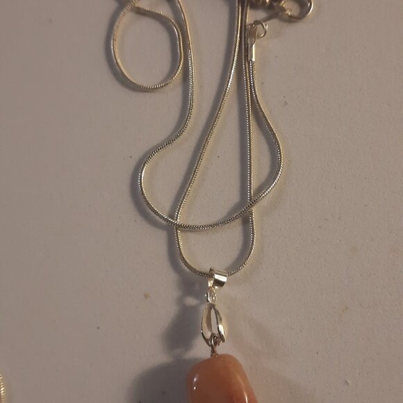 Brand New 925 Silver Chain With Stone - Picture 1 of 2